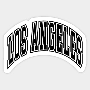 Los Angeles - Block Arch - White/Black Sticker